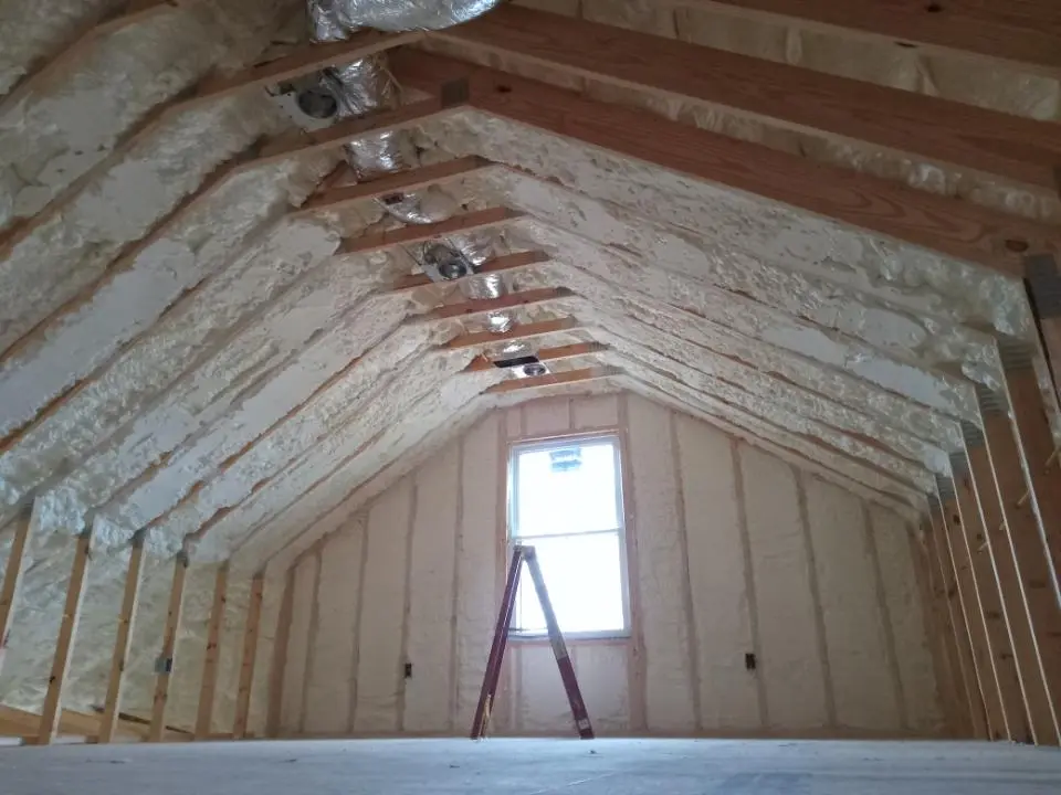Spray foam roofing application for Crawl Space Insulation project in Tunkhannock
